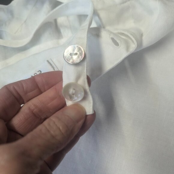 Cut Loose Size XS White Linen Crop Top - Picture 9 of 14